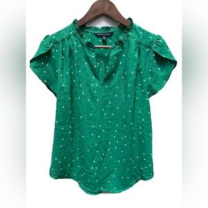 Green Polka Dot Blouse
